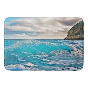 Tapete De Banheiro Ondas do Oceano: Horizonte Azul
