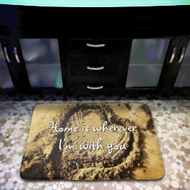 Tapete De Banheiro Onde quer que eu esteja com você, Cite Sand Heart