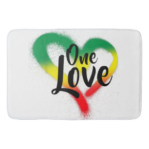 Tapete De Banheiro One Love One Heart Reggae Vibes