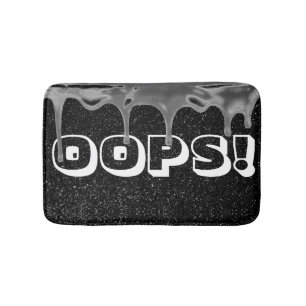 Tapete De Banheiro OOPS! Engraçado Derramar de Tinta Esmagadora Bath
