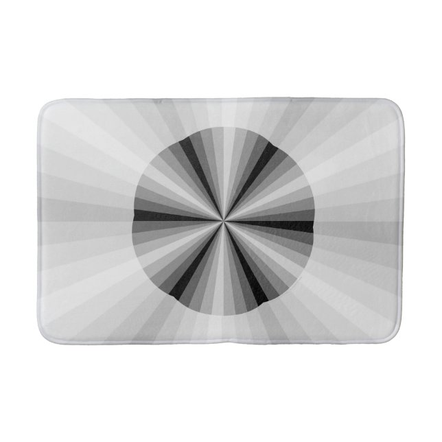 Tapete De Banheiro Óptica Ilusões Pretas Bath Mat (Frente)