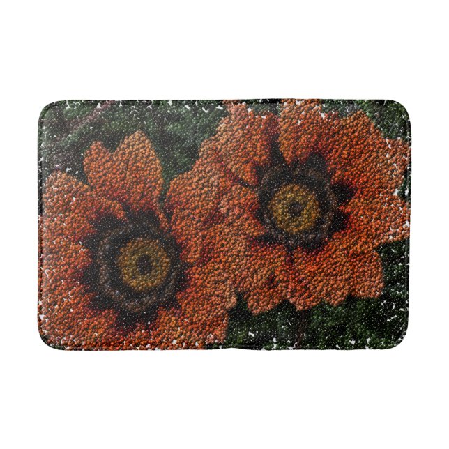Tapete De Banheiro Orange Daisy Balls Bath Mat (Frente)