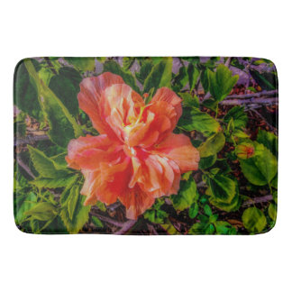 Tapete De Banheiro Orange Hibiscus Beauty