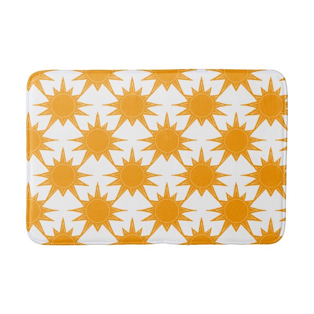 Tapete De Banheiro Orange Yellow Sunny Suns (Frente)