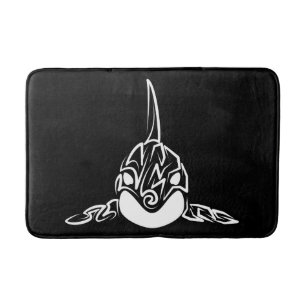 Tapete De Banheiro Orca Tribal Negra