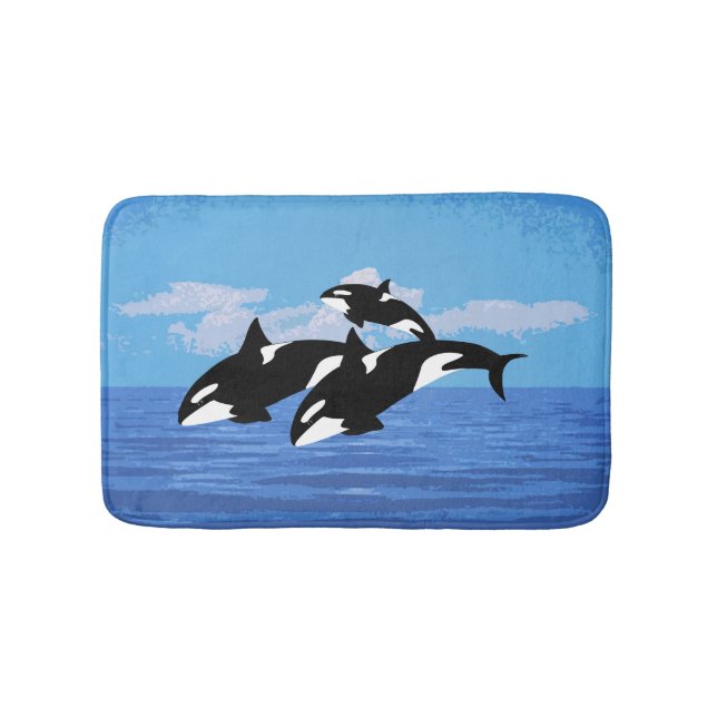 Tapete De Banheiro Orcas Bathmat (frente)