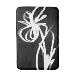Tapete De Banheiro Orchid Noir: Abstrato preto e branco
