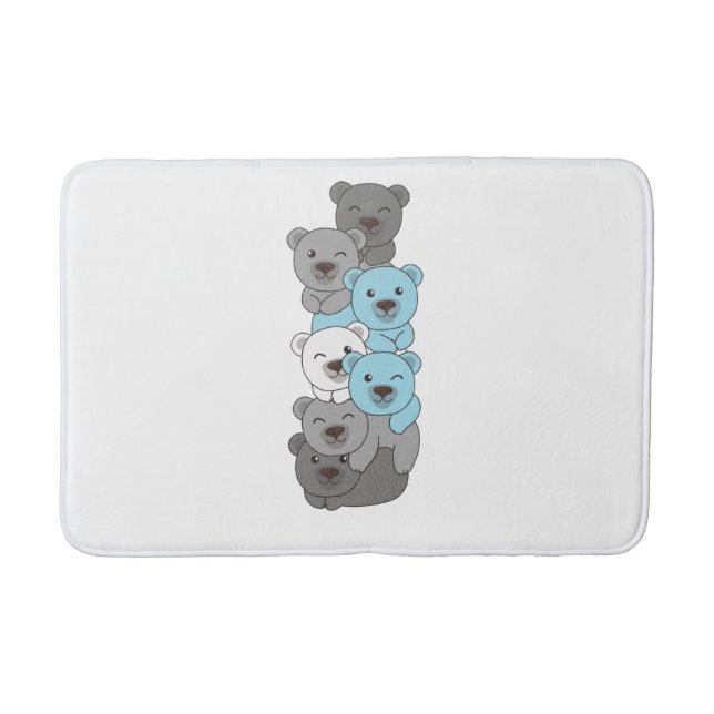 Tapete De Banheiro Orgulho de Sinalizador do Demiboy Lgbtq Urso de Co (Frente)