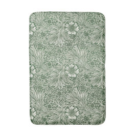 Tapete De Banheiro Ornate floral pattern of white flowers & leaves