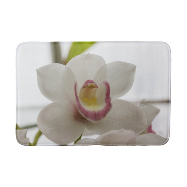 Tapete De Banheiro Orquídea branca e cor-de-rosa (Frente)