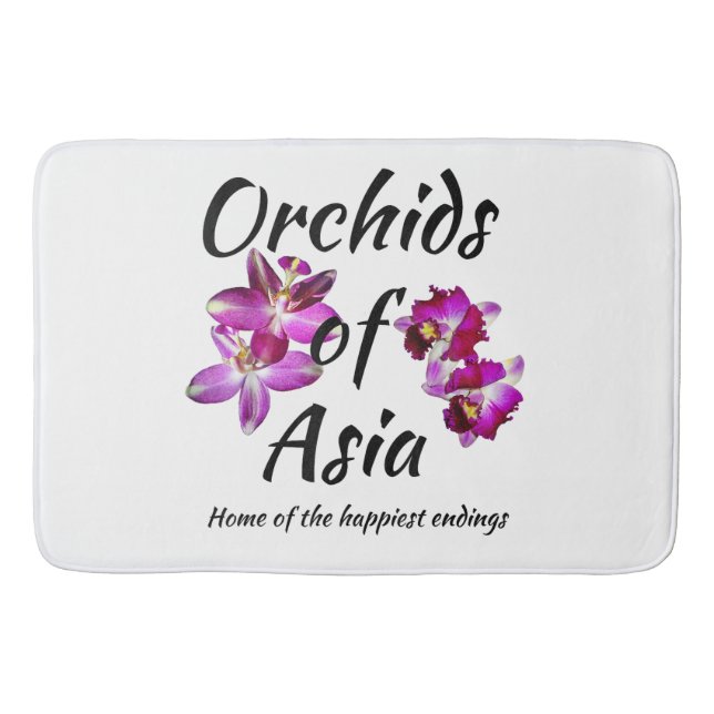 Tapete De Banheiro Orquídeas da Ásia (Frente)