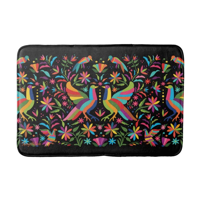 Tapete De Banheiro Otomi Bath Mat mexicano (Frente)
