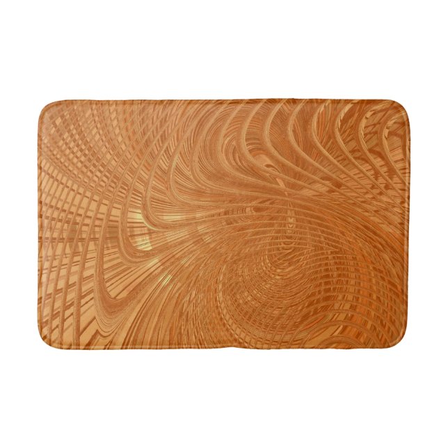 Tapete De Banheiro Ouro Art Waves Bath Mat (Frente)