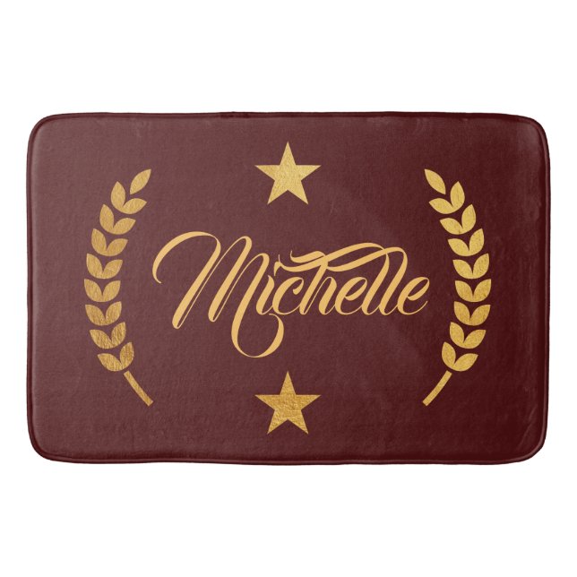 Tapete De Banheiro Ouro Laurel Wreath (Frente)