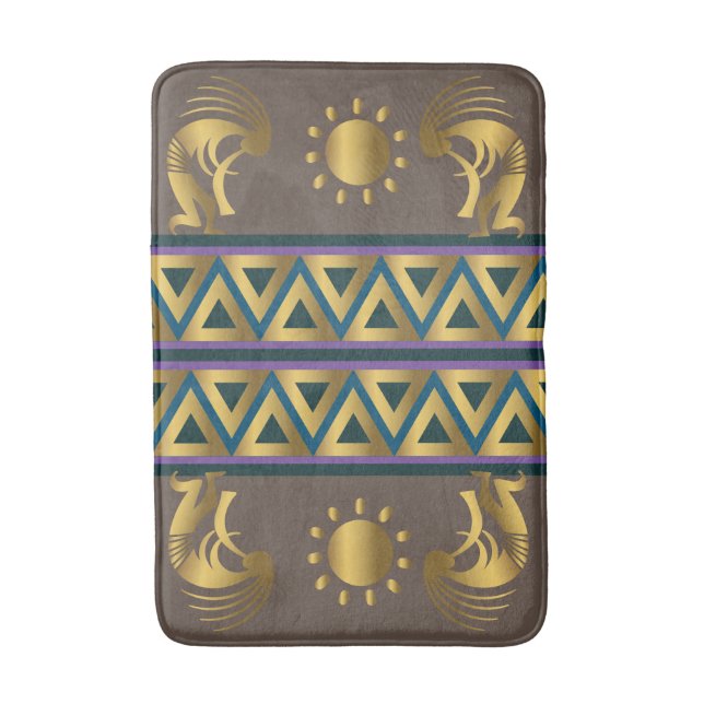 Tapete De Banheiro Ouro Sun Kokopellis Bath Mat (Frente Vertical)