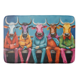 Tapete De Banheiro Ox Fazenda de Vaca Vestida