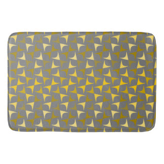 Tapete De Banheiro Padrão abstrato amarelo e cinza