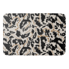 Tapete De Banheiro Padrão Abstrato de Leopardo Africano Boêmio
