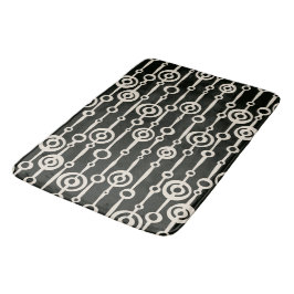 Tapete De Banheiro Padrão abstrato elegante preto e branco