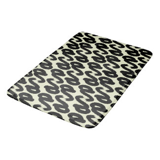 Tapete De Banheiro Padrão abstrato elegante preto e branco