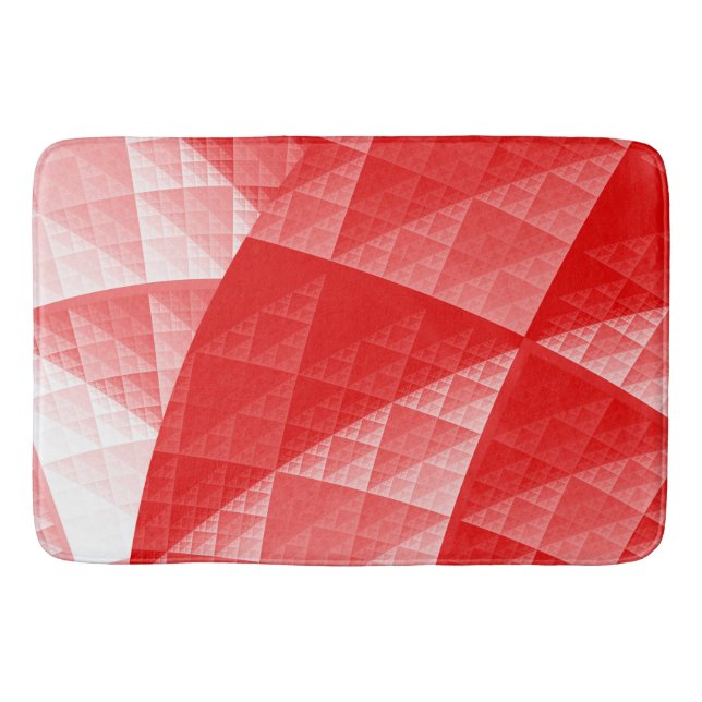 Tapete De Banheiro Padrão abstrato vermelho (Frente)