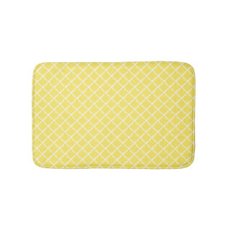 Tapete De Banheiro Padrão Amarelo Ensolarado