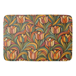 Tapete De Banheiro Padrão Art Nouveau Floral Retro Decoração