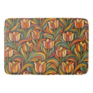 Tapete De Banheiro Padrão Art Nouveau Floral Retro Decoração