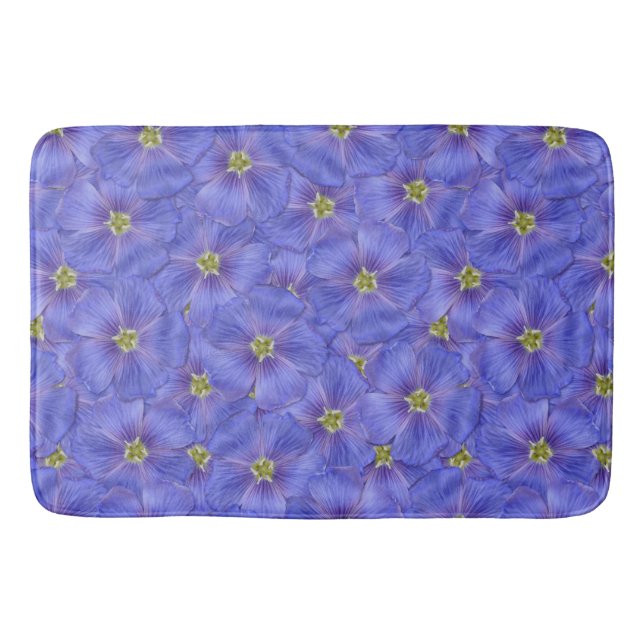 Tapete De Banheiro Padrão Azul de Linho Invisível (Frente)