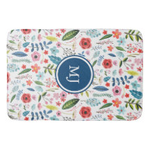 Padrão Botânico das Flores e Folhetos Coloridos