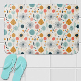 Tapete De Banheiro Padrão Botânico Retroativo MCM