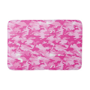 Tapete De Banheiro Padrão Camuflagem Rosa – Conscientização sobre o C