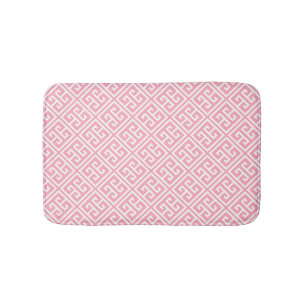 Tapete De Banheiro Padrão-chave grego rosa