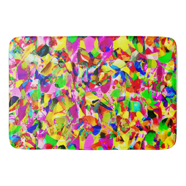 Tapete De Banheiro Padrão Colorido de Espectro de Abstrato (Frente)