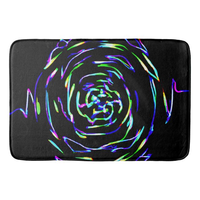 Tapete De Banheiro Padrão Colorido Reproduzível (Frente)