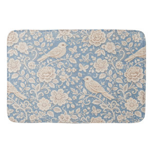 Tapete De Banheiro Padrão contínuo de pássaros e flores em estilo Chi