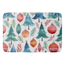 Tapete De Banheiro Padrão da árvore de Natal