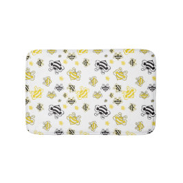 Tapete De Banheiro Padrão das abelhas-cuecas