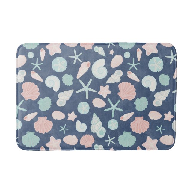 Tapete De Banheiro padrão das conchas (Frente)