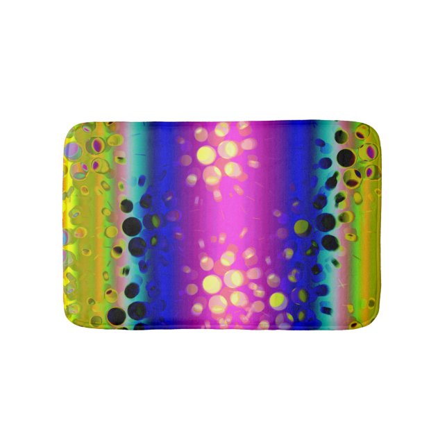 Tapete De Banheiro Padrão de Abstrato colorida (frente)