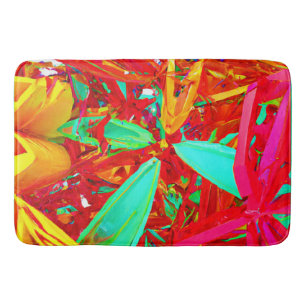 Tapete De Banheiro Padrão de Abstrato de Cores Vibrantes