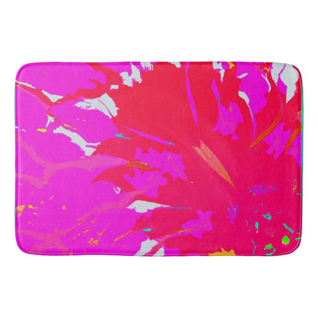 Tapete De Banheiro Padrão de Abstrato rosa elegante (Frente)