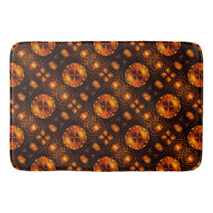 Tapete De Banheiro Padrão de Arte Abstrata Boho Moderno Elegante Dour