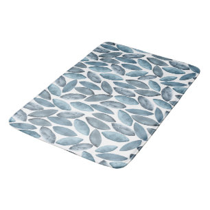 Tapete De Banheiro Padrão de Azulejo marroquino azul e branco