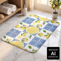 Padrão de Azulejo País Francês Mediterrâneo Limão