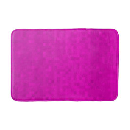 Tapete De Banheiro Padrão de Azulejos de mosaico magenta a quente,