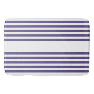 Tapete De Banheiro Padrão de cinco faixas ultravioleta e branca