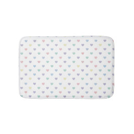 Tapete De Banheiro Padrão de Coração Pastel Suave Minimalista