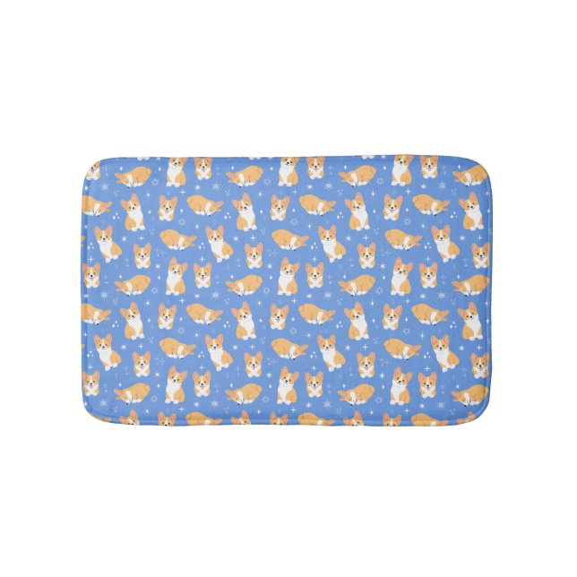 Tapete De Banheiro Padrão de Corgi Cute (frente)