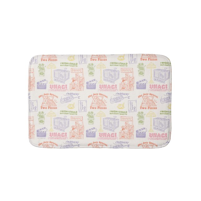 Tapete De Banheiro Padrão de cotações coloridas dos AMIGOS™ (frente)